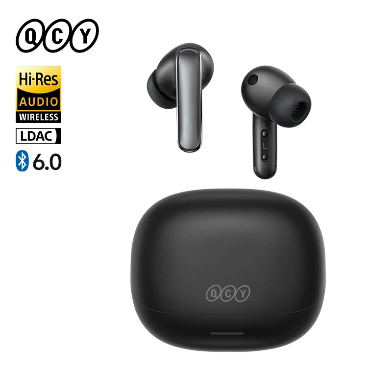 Фото Беспроводные наушники QCY MeloBuds N65 с Bluetooth 6.0, AI ANC, LDAC, Hi-Res Audio, отслеживанием положения головы, подключением к трем устройствам, 50 часов работы №1