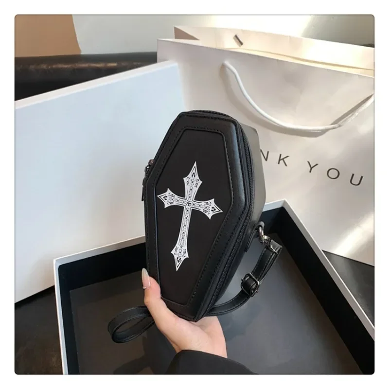 

Halloween Cross PU Coffin Bag Europe and The United States Fashion Funny Shoulder Crossbody Bag