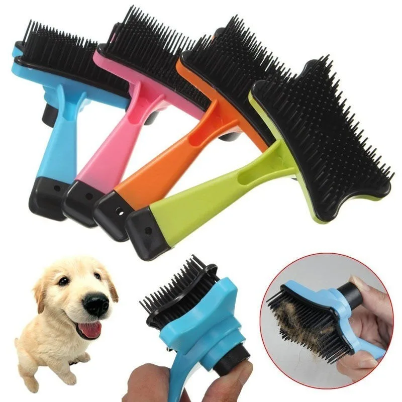 

Pet Cat Dog Automatic Multi-functional Plastic Comb Kitten Puppy Hair Removal Brush One Button Control Supplies Dropship