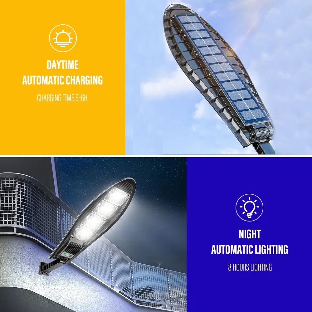 1000000LM 5000W Светодиодные солнечные фонари Открытый садовый уличный фонарь с