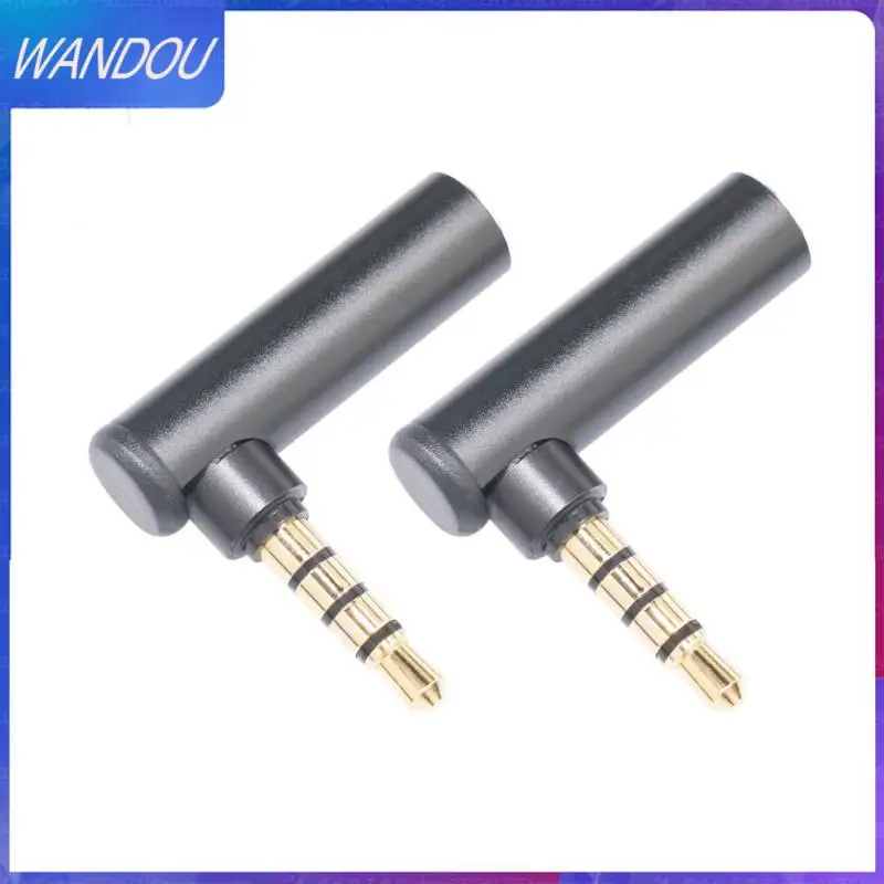 

90 Degree 3.5mm L Shape Audio Adapter Universal 3.5mm Female Connector Aluminum Headset With Microphone Round Jack Audio Adapter