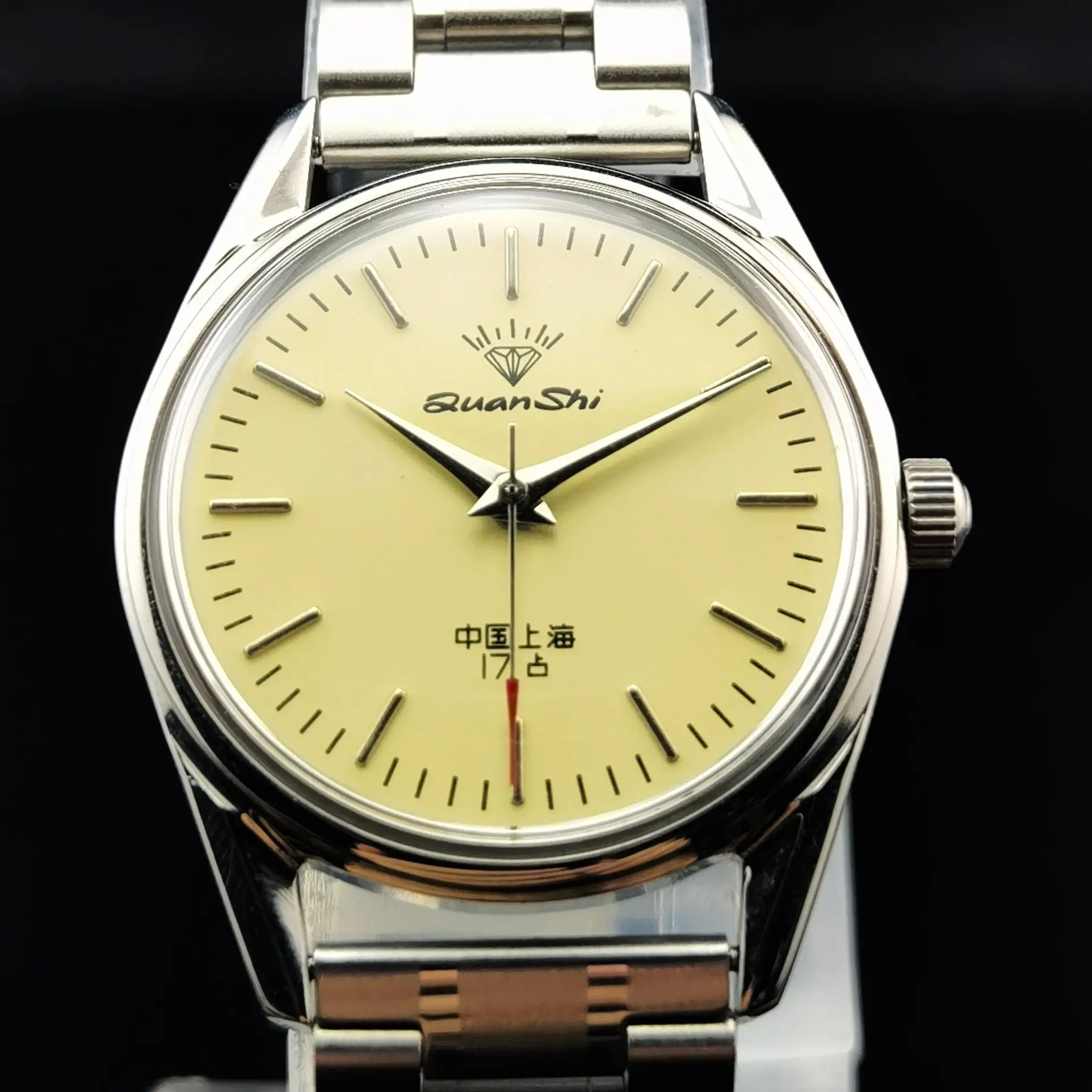 

Shanghai 17 Diamonds 8120 Gold Domestic Retro Genuine 36mm Clock Manual Winding Mechanical Watch Relogio Masculino