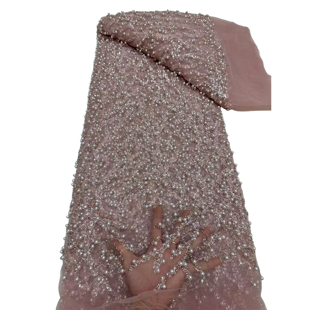 Роскошная искусственная африканская кружевная ткань вышивка с блестками