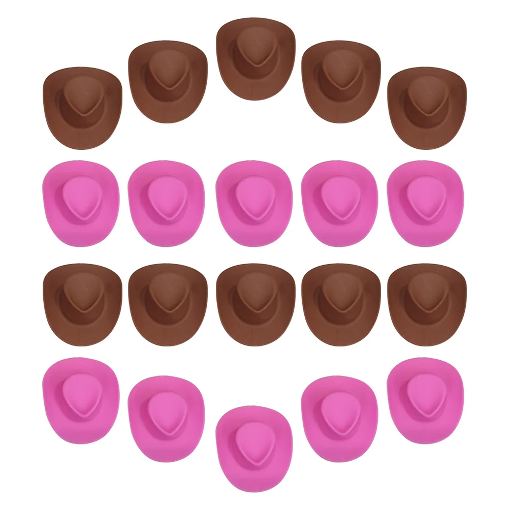 

20 Pcs Mexico Hatss Hats Crafts Tiny Dolls Baby Miniature Plastic Little Small
