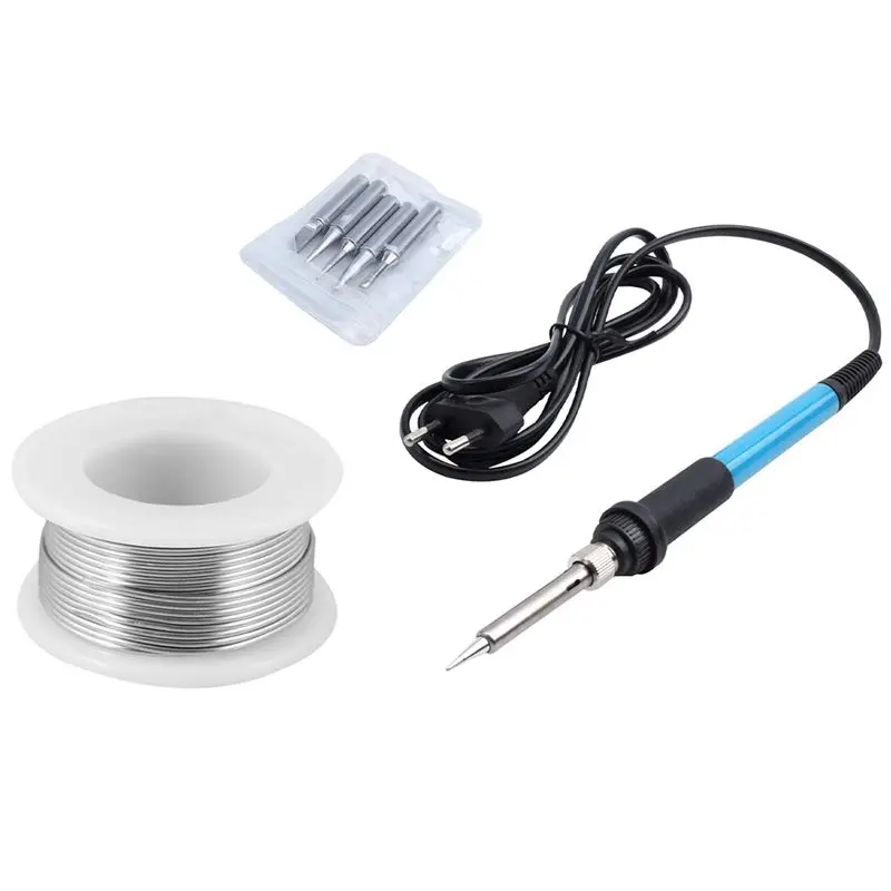 

1.2% флюс диаметром 1 мм, Оловянная свинцовая стандартная проволока, серебристый цвет, с паяльником, инструмент, регулируемый припой