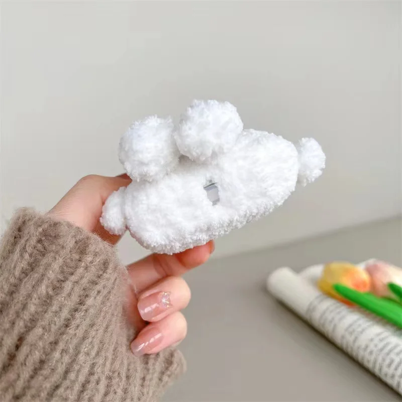 3D Winter Plush Doll Bear Earphone Case For Apple AirPods 3 Furry Wireless Bluetooth Earphone Shell For Airpods 1 2 Pro Keychain images - 6