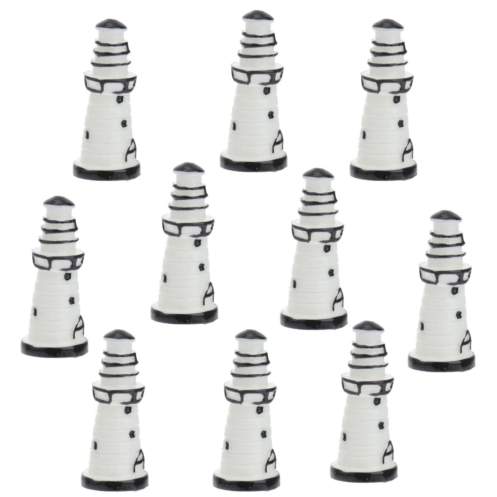 

Aquarium Resin Ornament Miniature Lighthouse Decro, Mediterranean Figurines Ornaments for Tank, Home or Photo Props ( 10Pcs )