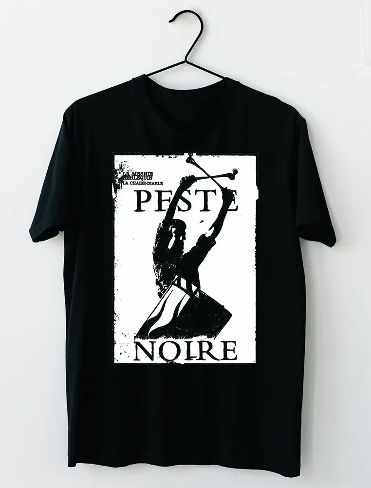 Черная металлическая повязка Peste черного цвета французская футболка NSBM с