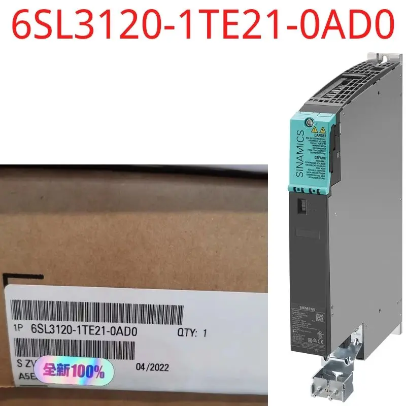 

6SL3120-1TE21-0AD0 Brand New SINAMICS S120 SINGLE MOTOR MODULE INPUT: DC 600V OUTPUT: 3-PH 400V, 9A