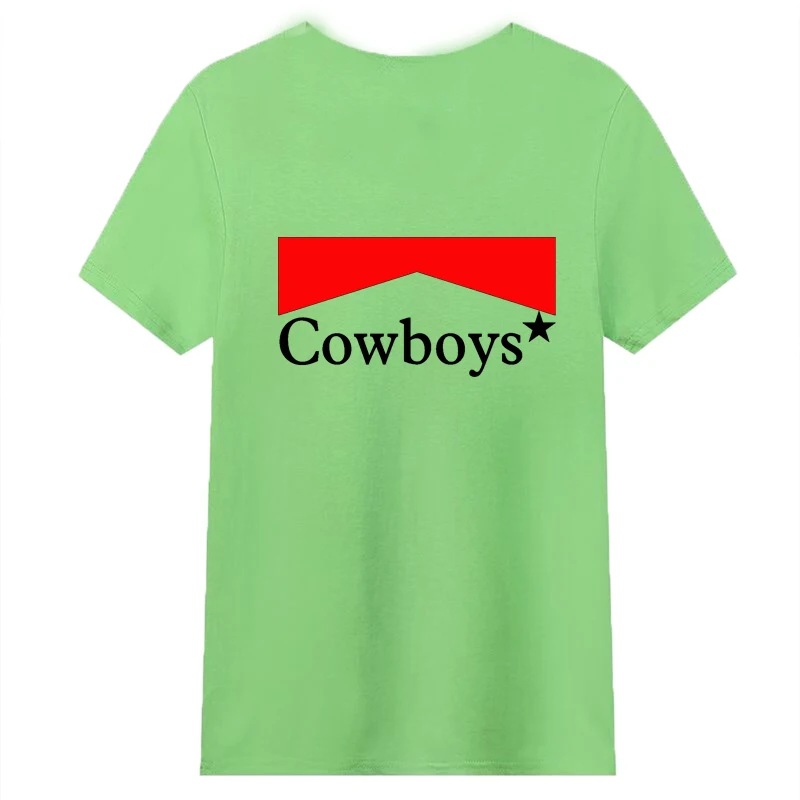 Футболка Cowboys женская с принтом на спине винтажная тенниска рисунком в виде