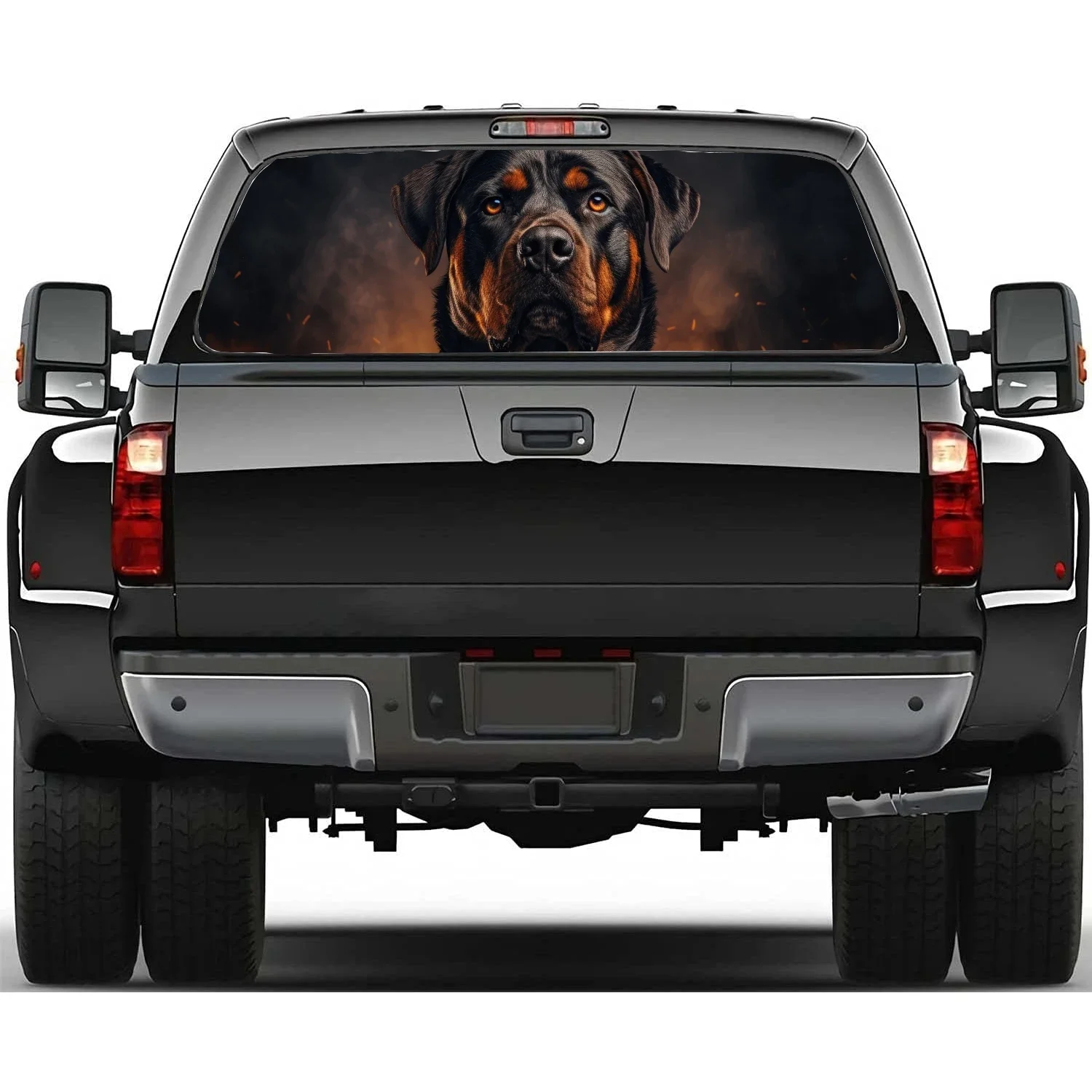 Ротвейлер собака наклейки на окно автомобиля виниловые полупрозрачные