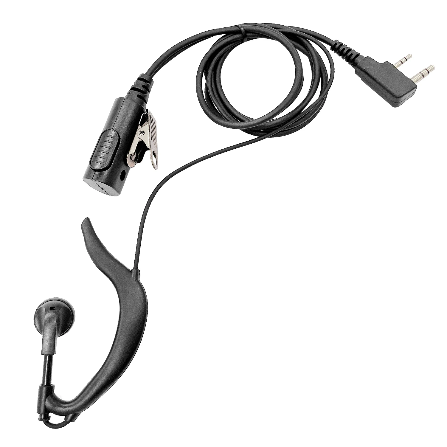 Big PTT G type earphone long coil straight strip special walkie talkie Earpiece microphone headset for baofeng two way radios