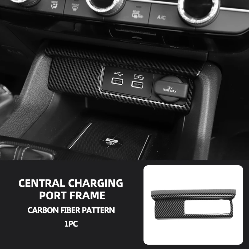 

Наклейка На Центральную Консоль Из Углеродного Волокна Для Honda Civic 11-го Поколения (2022-2025) С Портом USB Для Зарядки И...