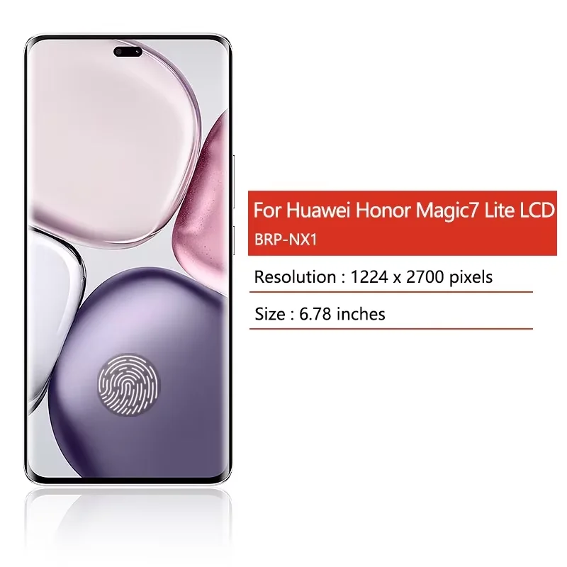 Фото 120 Гц, 6,78 дюйма, для Honor Magic7 Lite BRP-NX1, замена ЖК-дисплея для HUAWEI Honor Magic 7 Lite, сенсорный экран в сборе с дигитайзером №4