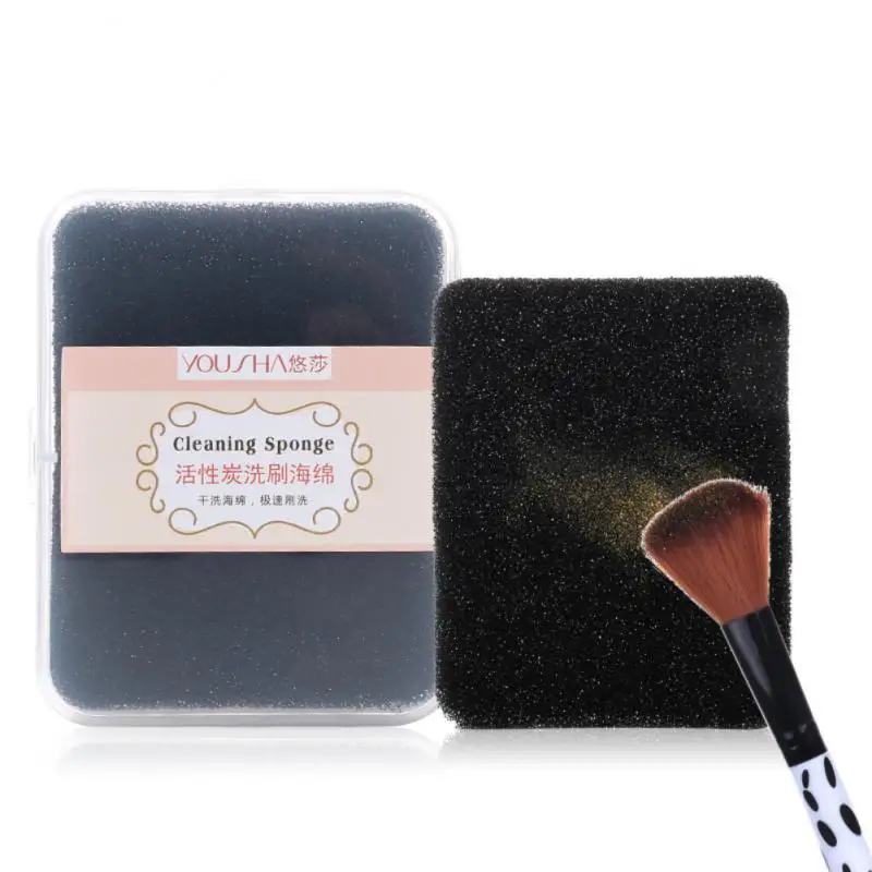 

Makeup Brush Cleaner Sponge Remover Color From Brush Eyeshadow Sponge Tool Cleaner Make Up Brushes Cleaner Scrubber Box New