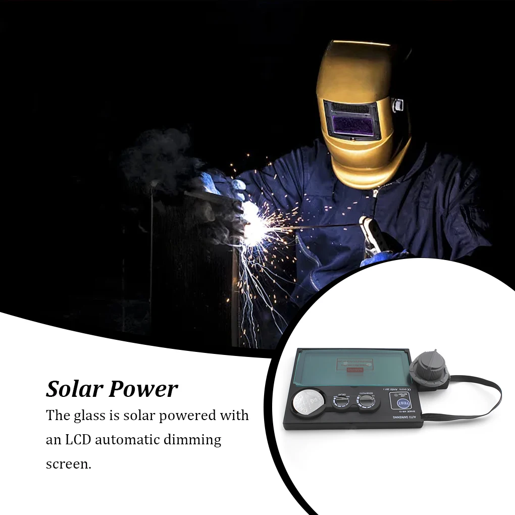 

600C Solar Welding Helmet Goggles Control Auto Darkening Grinding Welder Large View Filter True Color Lens Hood