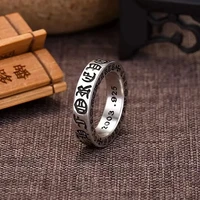 thai silver925sterling silver cross heart eternal ring for men and women personalized punk fashion