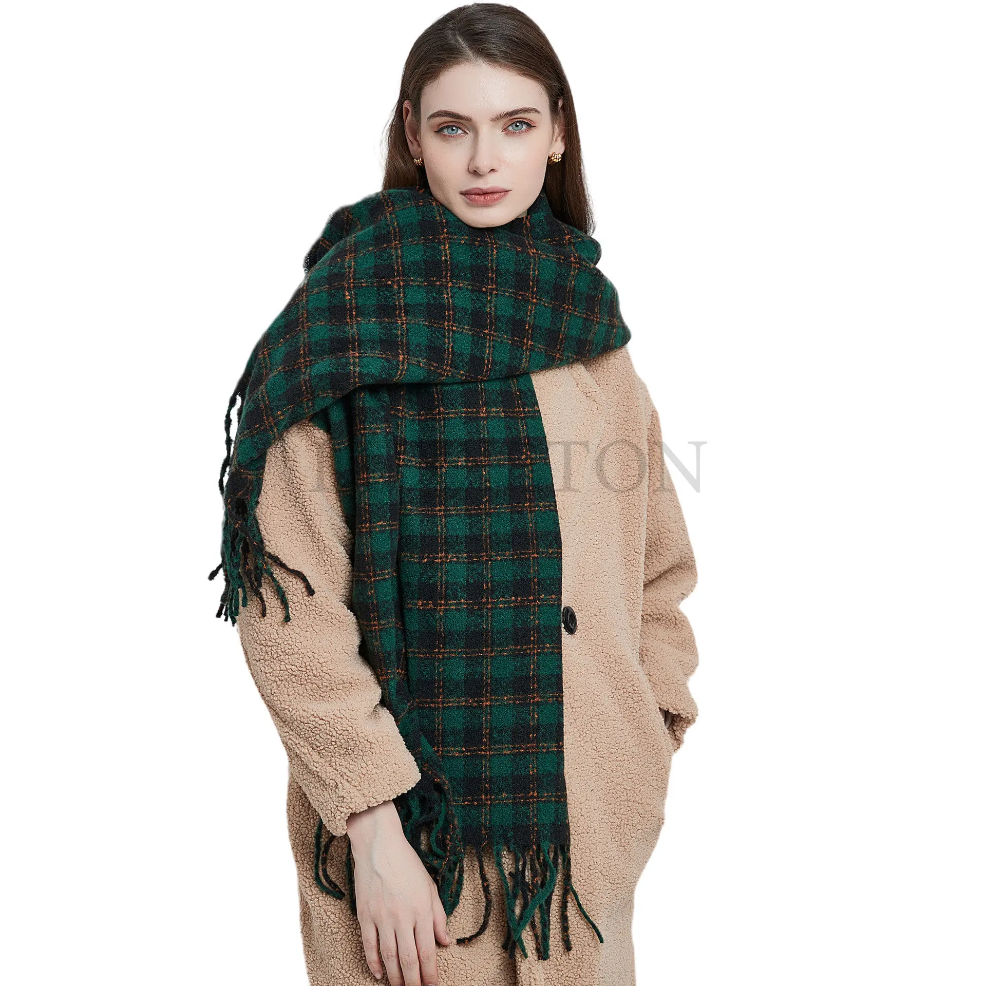 Роскошное шерстяное пончо, Женские Дизайнерские шарфы и шали из пашмины с леопардовым принтом, женская зимняя теплая накидка на шею, мягкое одеяло, накидка