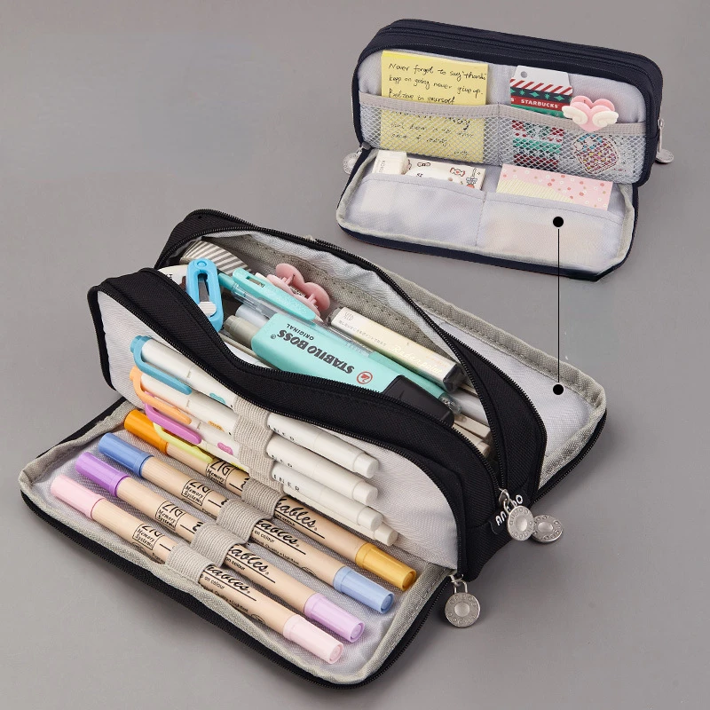 

Large Big Stationery Makeup Bag Organizer Creative Pencil Case Cute Boy Girl Kawaii Pencil Cases Storage Kids Pen Bag
