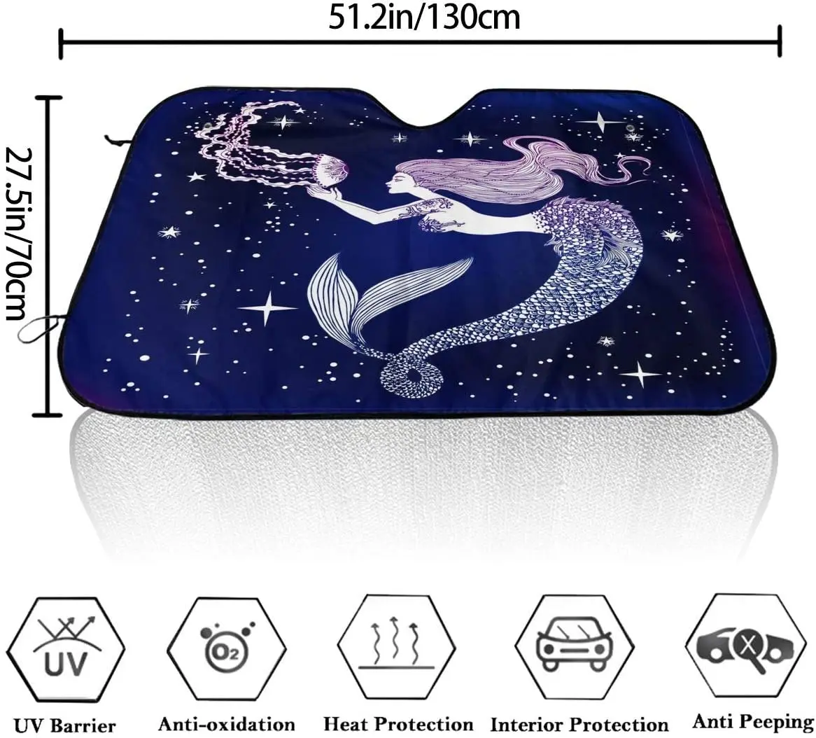 Foruidea солнцезащитный козырек для лобового стекла автомобиля Русалка и Медуза