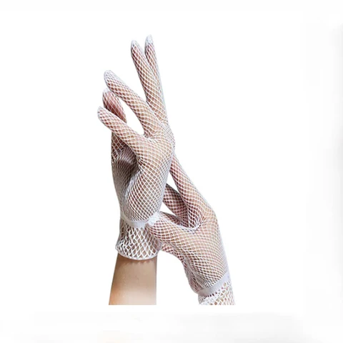 Высококачественные женские летние УФ-защитные кружевные перчатки для вождения и танцев, сетчатые ажурные перчатки, милые искусственные перчатки