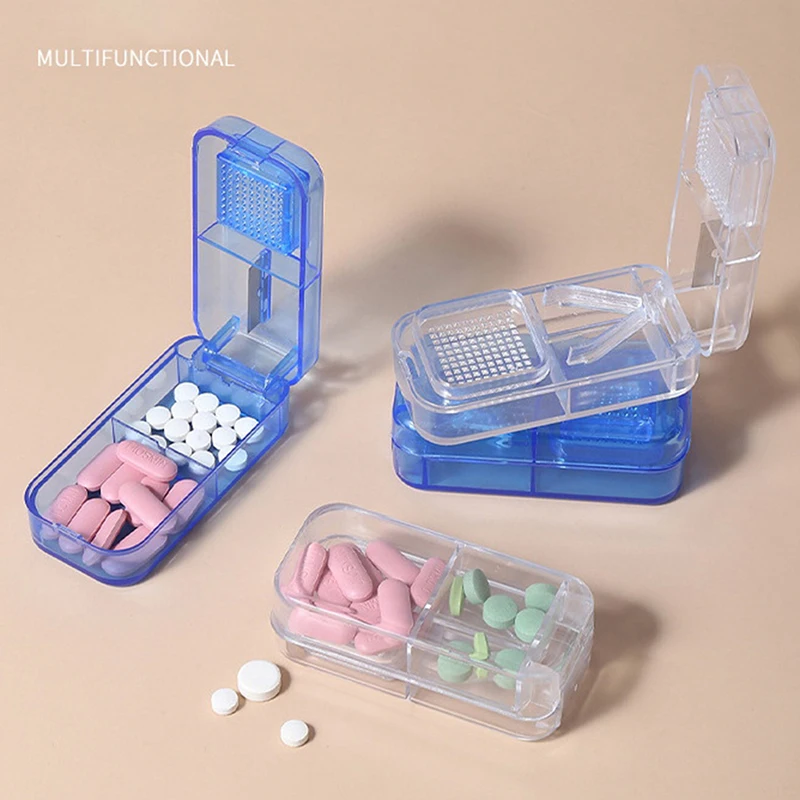 

Многофункциональная мини-коробка для таблеток, герметичная коробка для хранения лекарств, контейнер для таблеток для резки/шлифовки лекар...