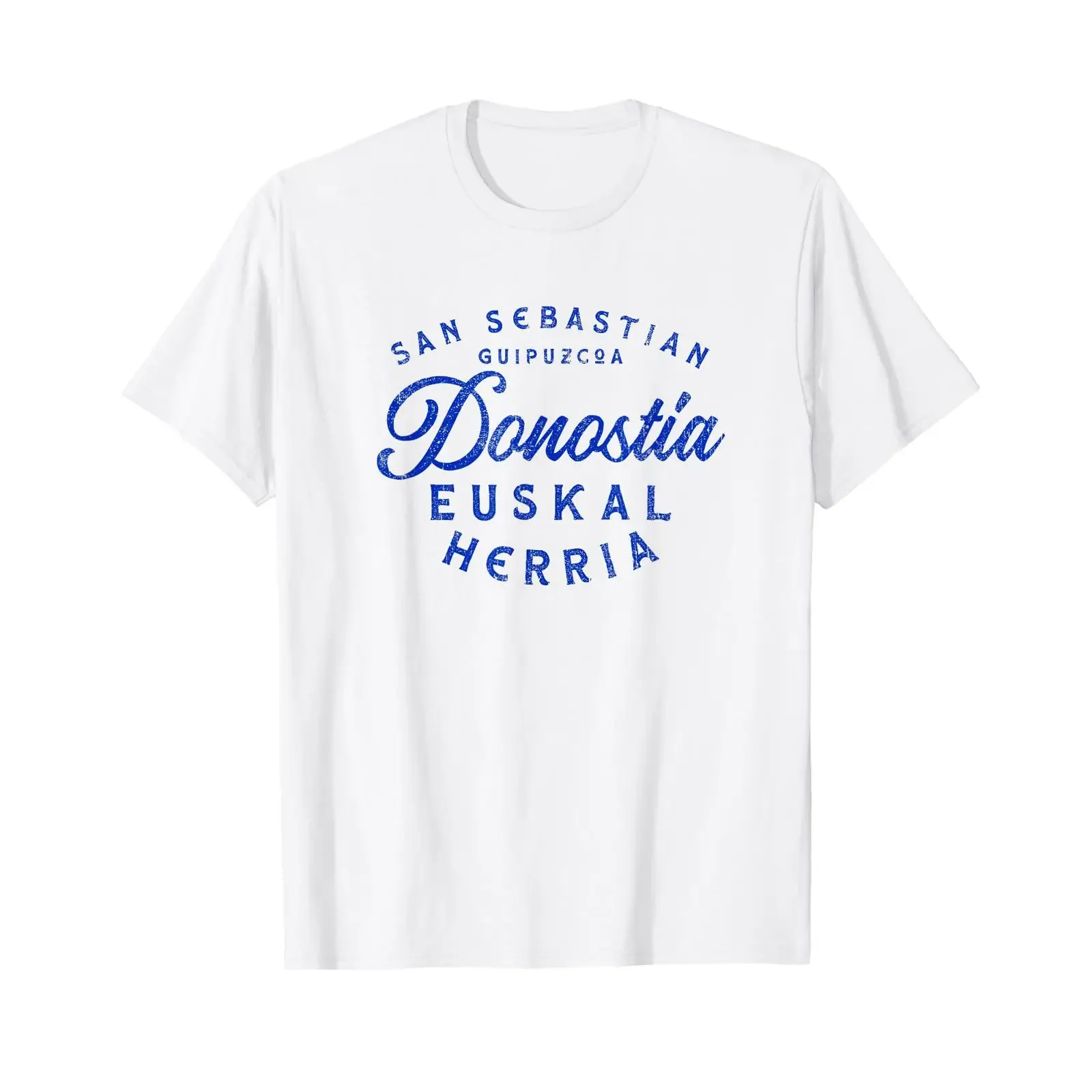 Фото Футболка San Sebastian Guipuzcoa Donostia Euskal Herria Basque, винтажная, с эффектом потертости, с графическим принтом, мягкая, удобная, дизайнерская одежда №1