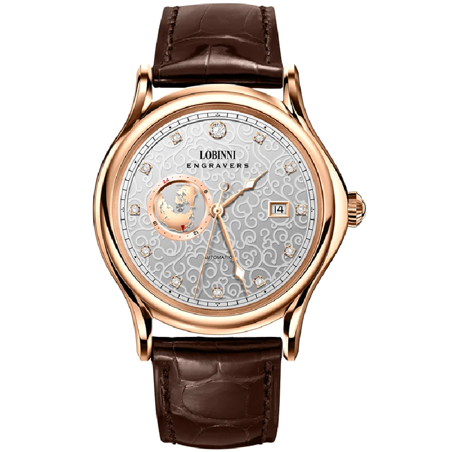 

Lobinni Men Luxury Watch 42MM Vintage Automatic Mechanical Wristwatch 50M Waterproof Sapphire Date Butterfly Clasp Miyota 8217