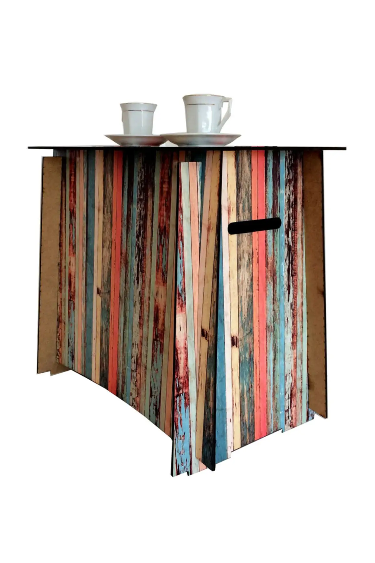 Декоративный красочный деревянный журнальный столик| |
