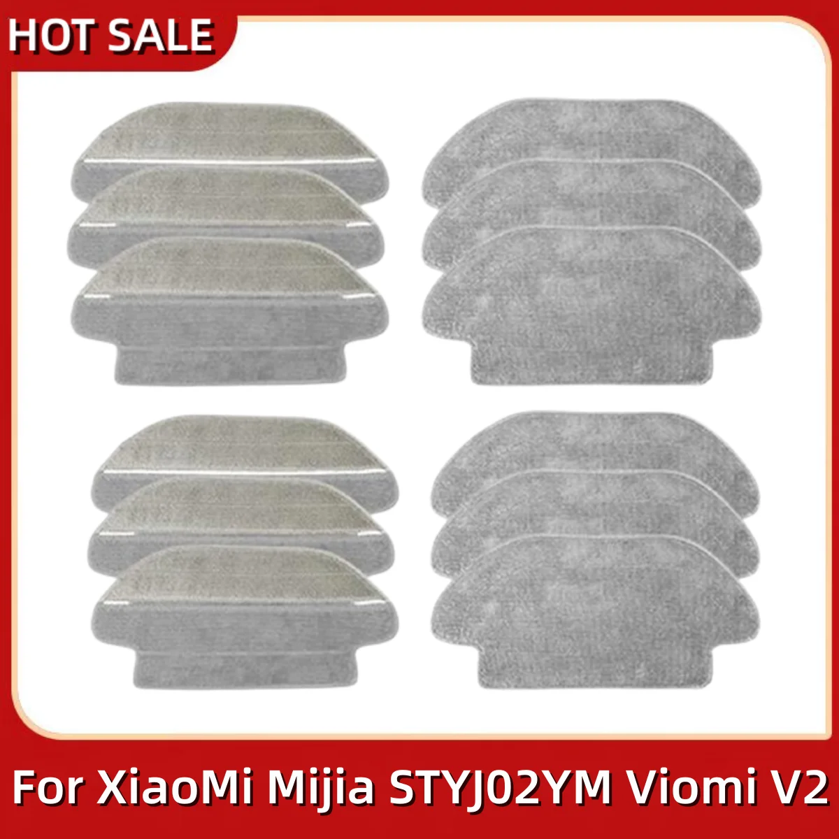 

Wet-Dry Mop Cloth Pad Accessories Compatible for XiaoMi Mijia STYJ02YM Viomi V2 PRO V-RVCLM21B Robot Vacuum Cleaner Parts