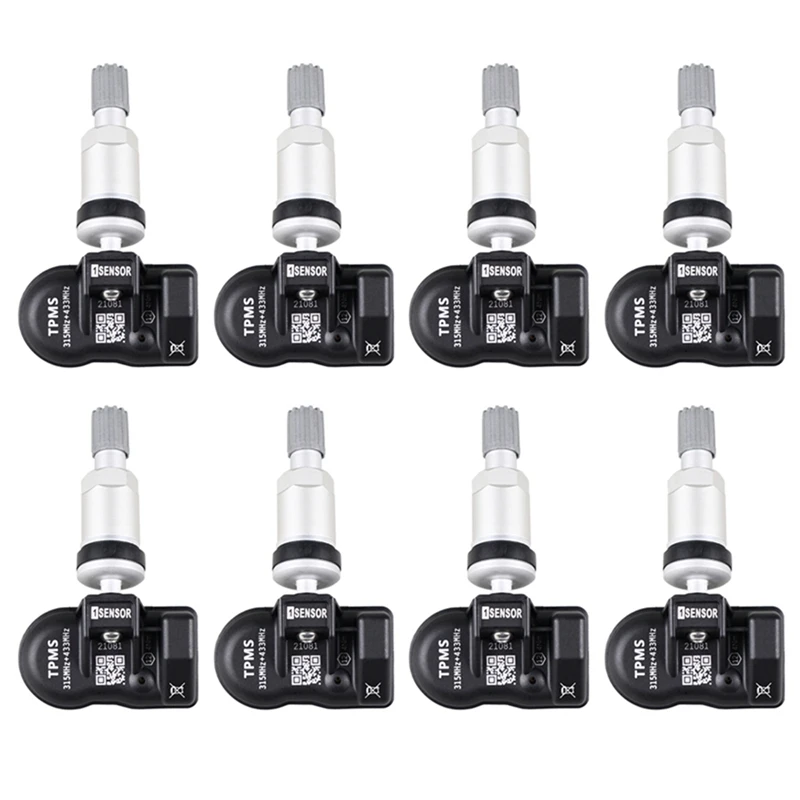 

8 шт. TPMS Датчик 433 МГц 315 МГц датчик Универсальный 2 в 1 программируемый TPMS датчик для системы мониторинга давления в шинах