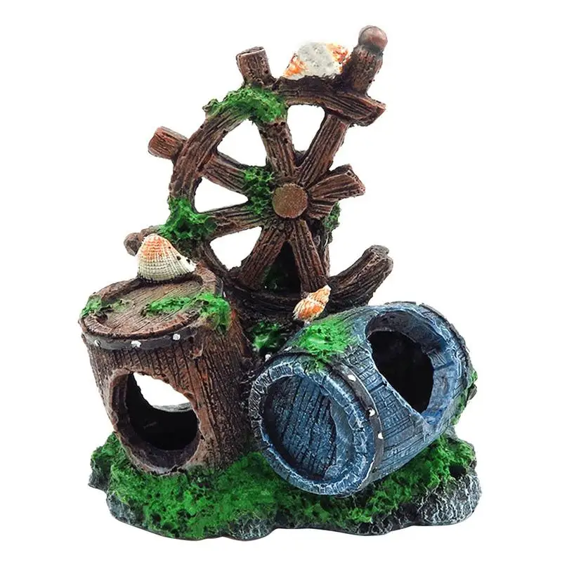 

Reptile Hideout Cave Tortoise Resin Dock Resting Rock Reptile Habitat Ornament Hiding Cave Floating Aquarium Decoration For