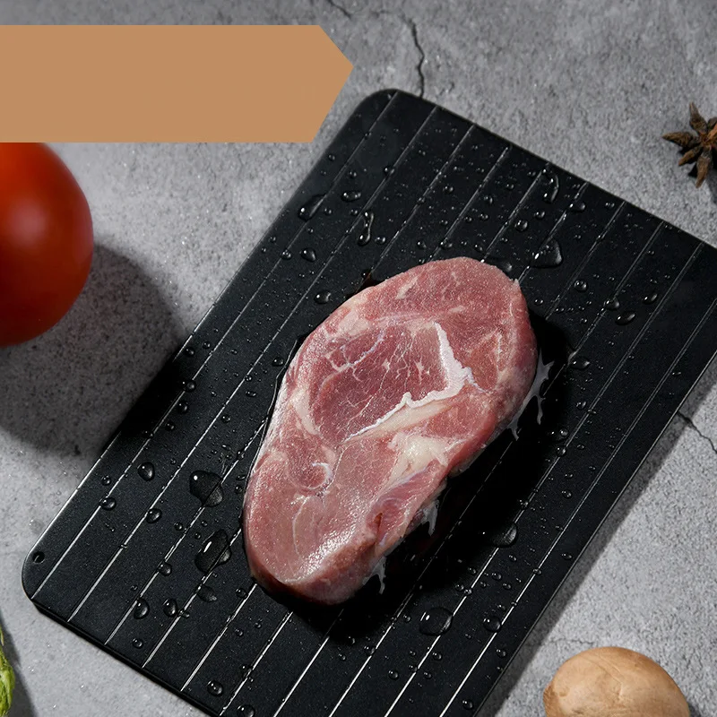 

Fast Defrosting Tray for Frozen Meat Large Size Thawing Plate with Groove Design Defrost Food Rapid Safer Kitchen Accessories