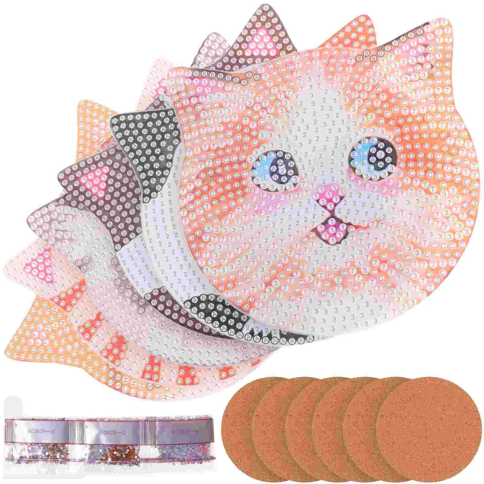 

Coasters Coaster Mat Diamond Coffee Table Hot Holder Diy Kit Trivets Tea Blank Dining Round Dish Car Non Pan Kitchen Drinks Cup