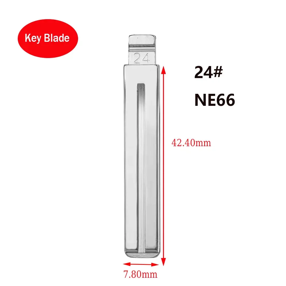 

10шт 24 # NE66 Металлический необрезанный пустой флип KD с лезвием дистанционного ключа для Keydiy KD Xhorse VVDI для Volvo S80 Заготовки дистанционного ключа автомобиля