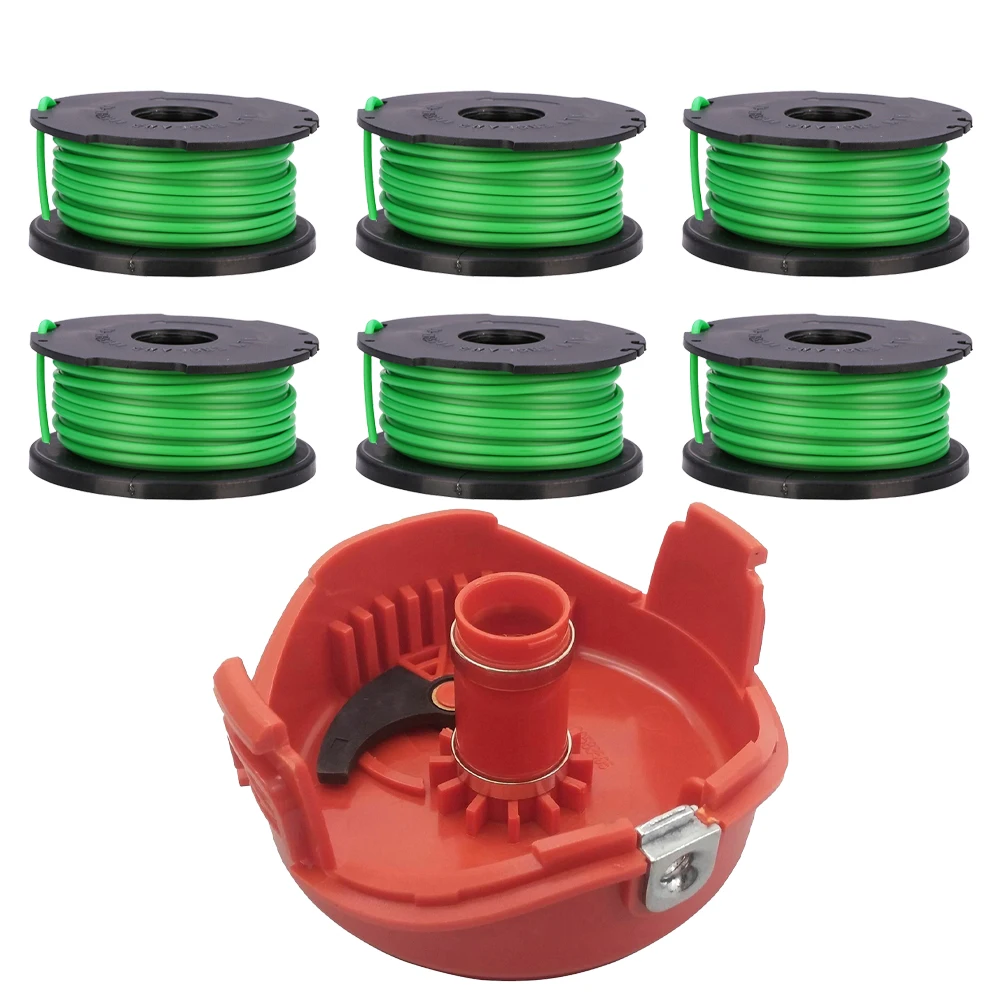 

6PCS Trimmer Spool Line Cap Suit For Black & Decker GL7033 GL8033 GL9035 A6482 Power Tool String Trimmer Replacement Parts