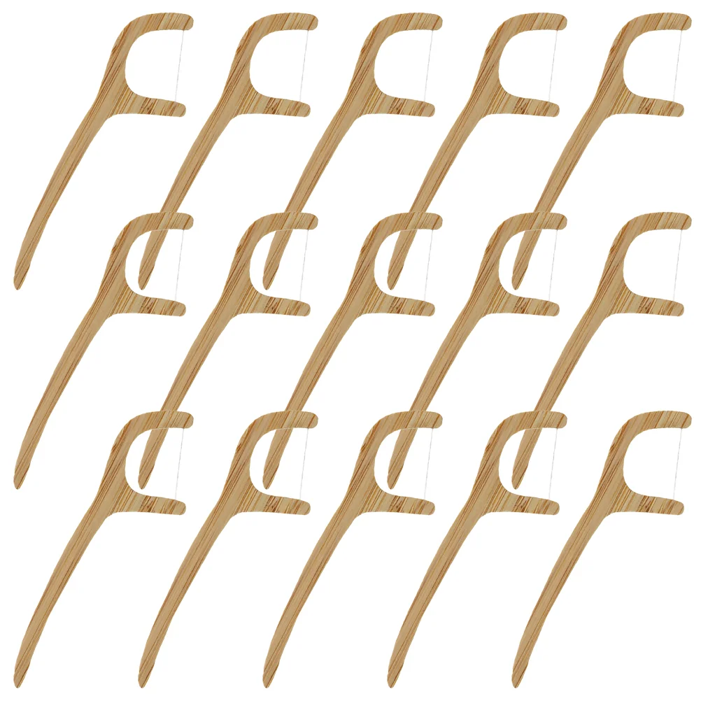 20 шт. одноразовый инструмент для зубной нити портативный бамбуковые зубные