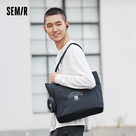 Men's Large Shoulder Bag Semir Popeye for Business Matching Colorful Printed Fashionable Large Capacity Bag for Couples