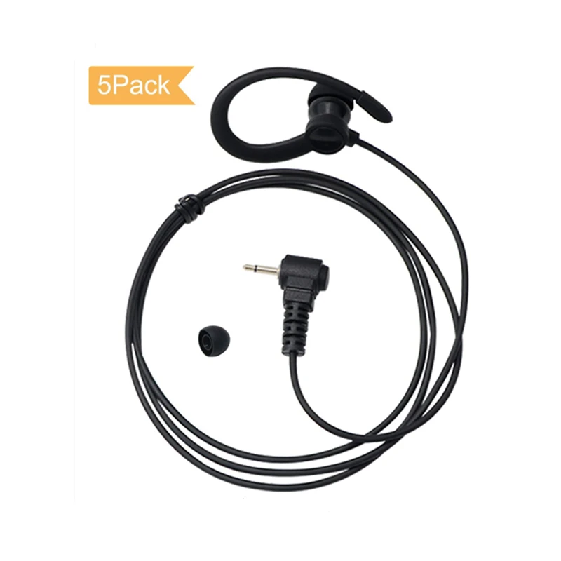 ICCL（5 PCS）2.5mm 1 Pin Listen Only Earpiece Headset Earphone Compatible for HYT, Yaesu, Alinco, Motorola Walkie Talkies