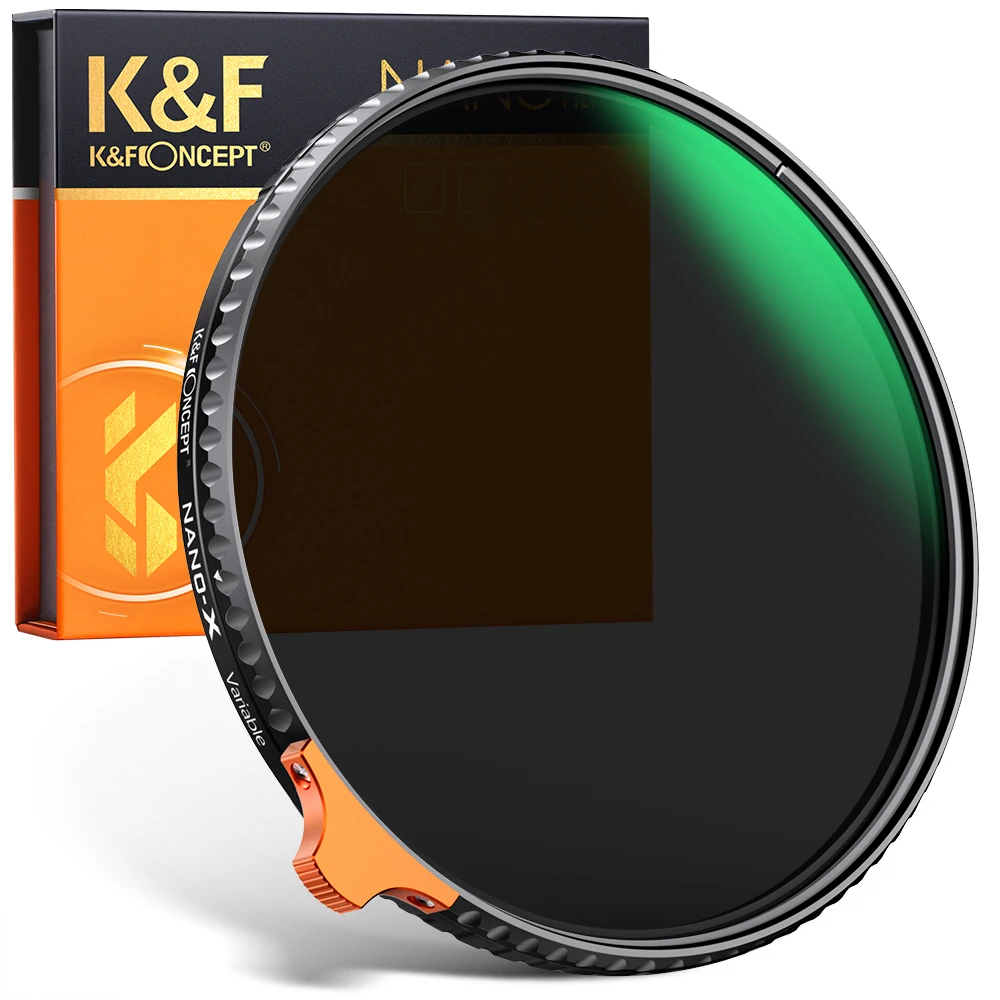 K&F Concept Nano-X Series 82mm Variable ND Filter ND2-ND400 (9 Stops) Lens Filter with 28-Layer Coated Waterproof Anti-scratch