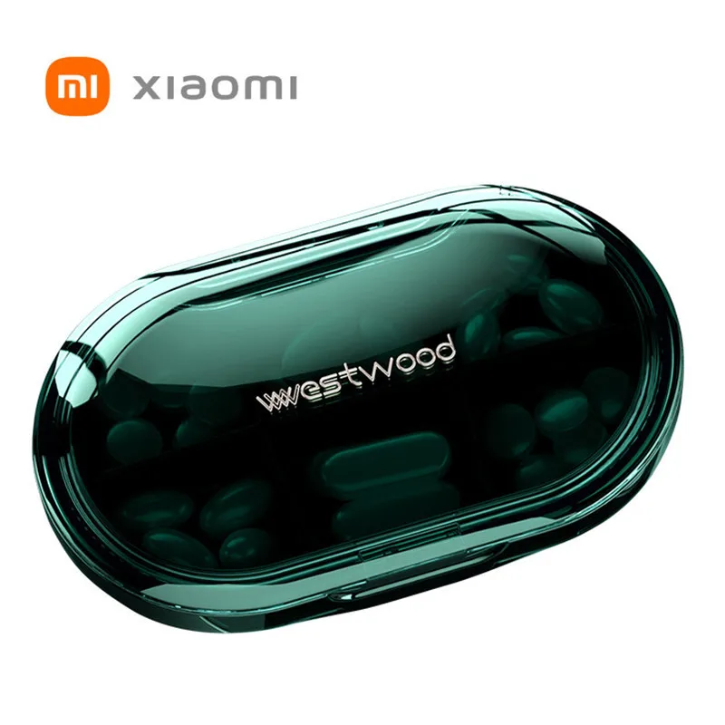 

Контейнер для лекарств Xiaomi Mijia, высококачественный роскошный световой контейнер с четырьмя или шестью ячейками, в металлическом корпусе, кр...