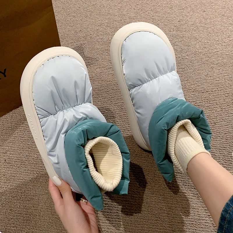

2023 Warm Women Boots Down Waterproof Snow Boots Women Cotton Shoes Outdoor Plush Warm High Top Winter Shoes Women Ankle Boots