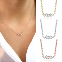 women 925 sterling silver chain cluster necklace in zircon unique romantic star pendant fashion jewellery anniversary gift 2022