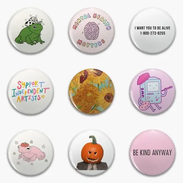 

Artsy Frog With Cowboy Hat Mental Health Matters Want You To Be Alive For Soft Button Pin Customizable Gift Decor Creative