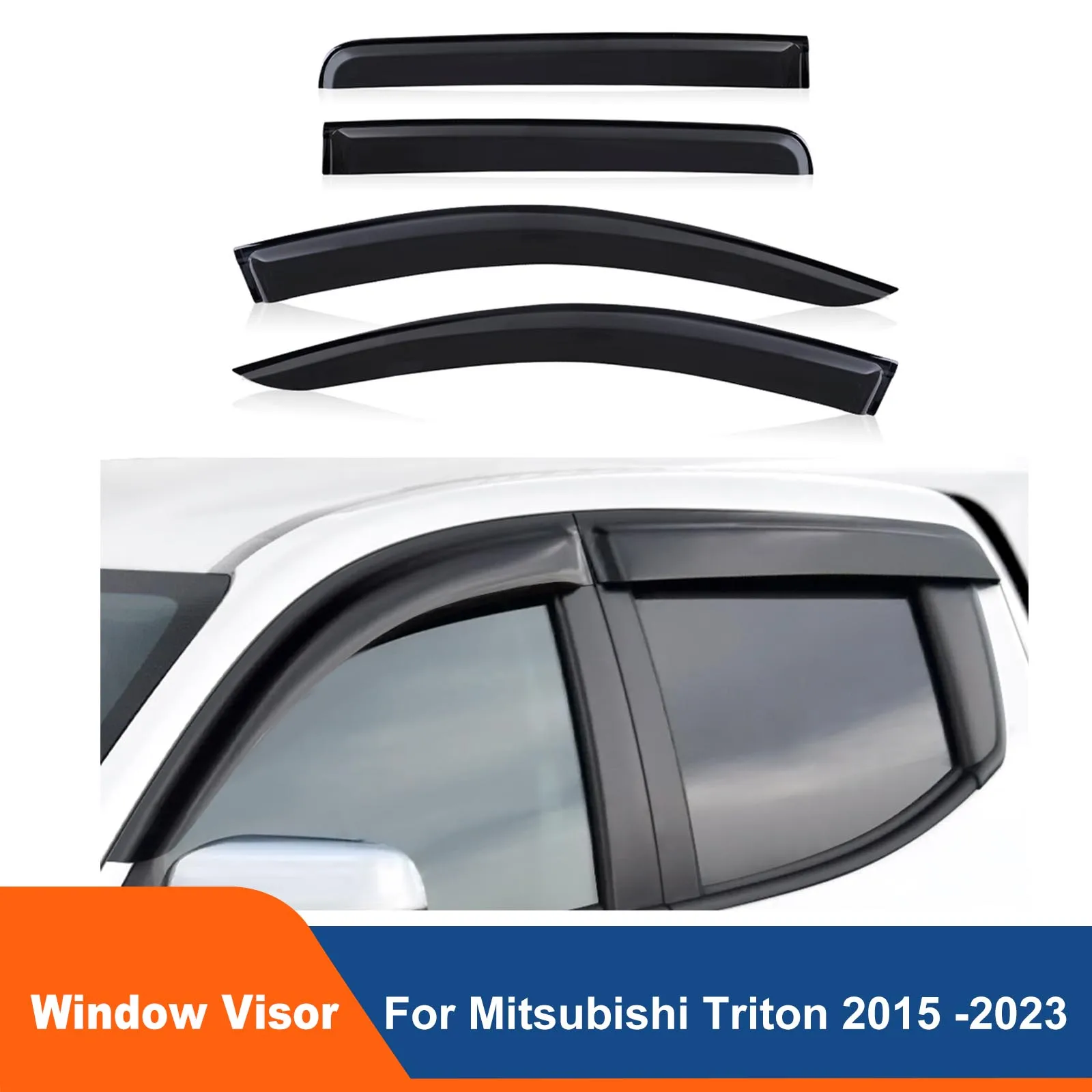 Ветрозащитный экран для Mitsubishi Triton 2015 -2023 1 комплект