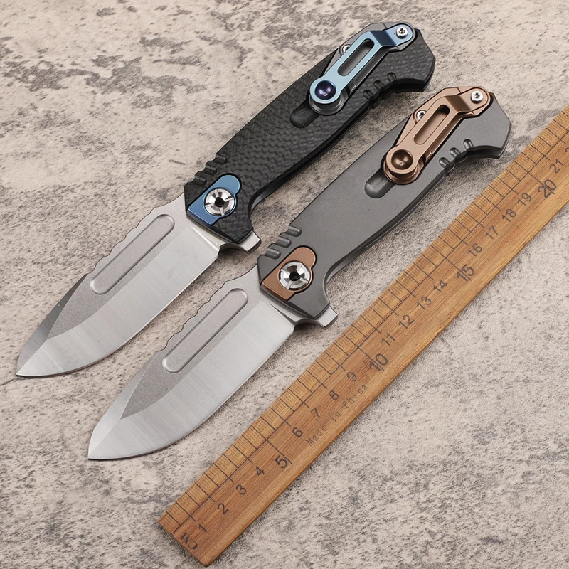 Новое складное лезвие из стали VG10 ручка титанового сплава и углеродного волокна