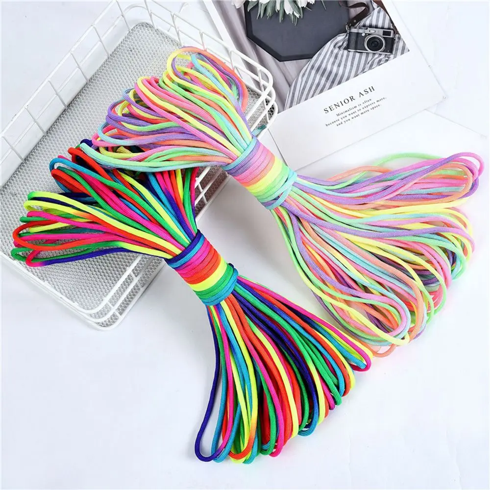 

Equipment Outdoor Accessory DIY Survival Bracelet Parachute Lanyard Rainbow Colors Cord Rope Rainbow Paracord Rope