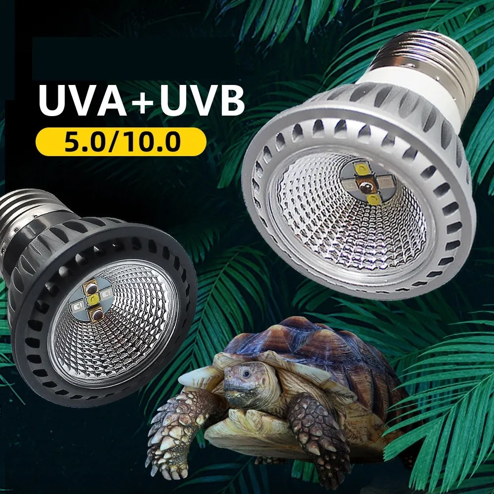 

Террариум для рептилий UVA + UVB Солнцезащитная лампа полного спектра черепаха Basking УФ нагревательная лампа амфибии ящерицы регулятор темпера...