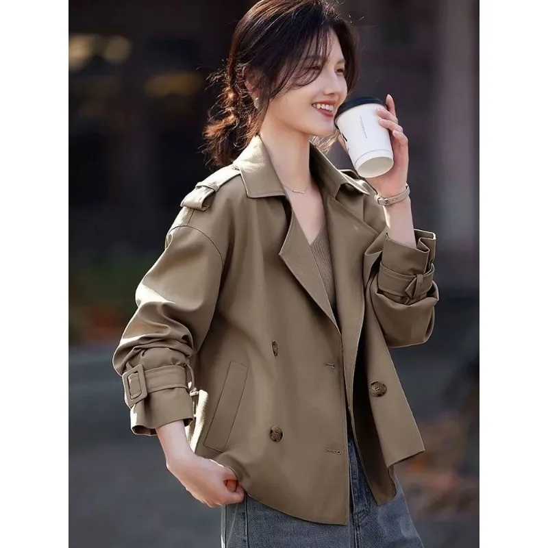 Куртка высшего класса женская маленькая желтая 2024 новые весенне-осенние модели