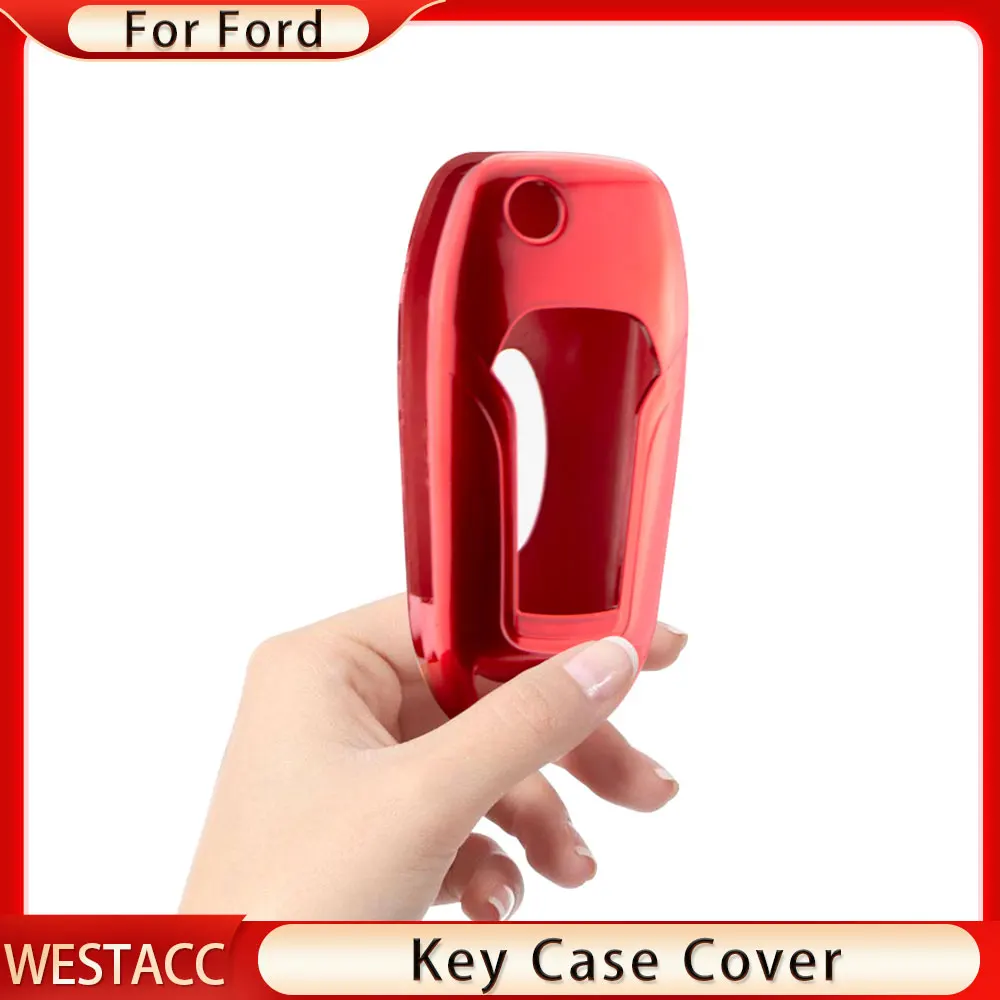 

Car Folding Key Case Cover Shell Holder Keychain for Ford Escort Mondeo Everest Ranger Fusion Edge Kuga Focus MK3 Accessories